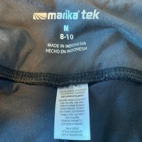 NWT Marika Tek Fitted Capri Yoga Pants Leggings - Picture 3 of 6